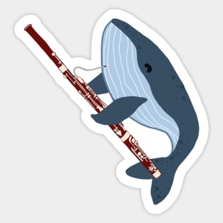 Bassoon Whale Sticker